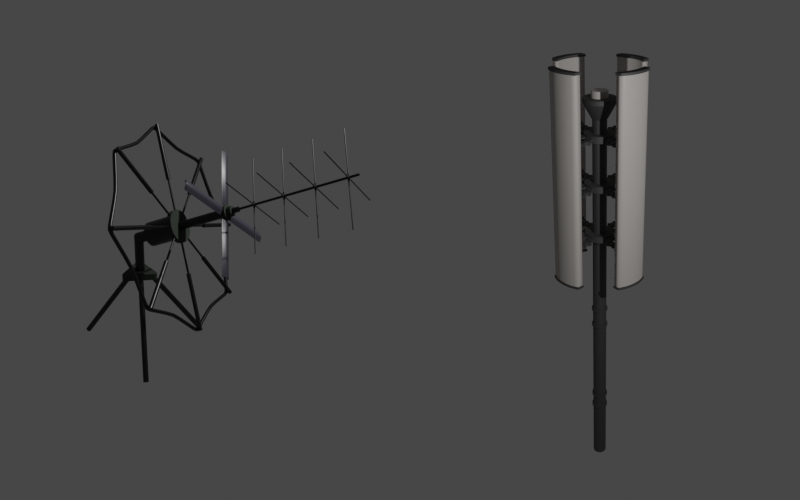 Two antennas
